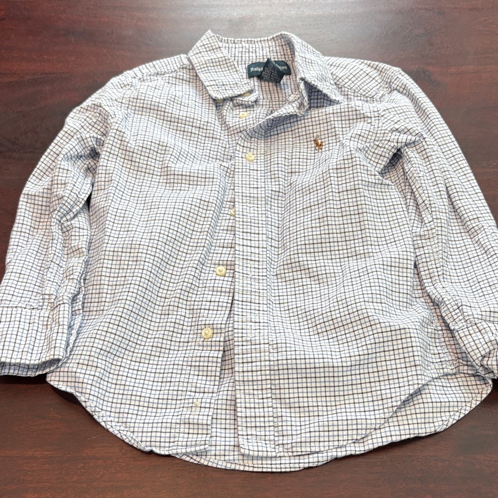 Polo Ralph Lauren kids  Plaid Shirt - Blue and White